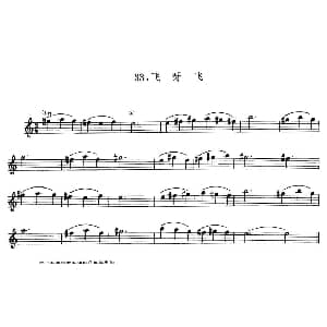 小提琴谱 | 学琴之路练习曲33 飞呀飞