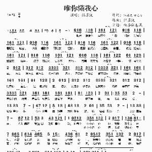 唯你懂我心_歌谱投稿