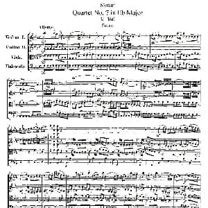 小提琴谱 | Quartet No. 7 in Eb Major, K. 160 降E大调第七弦乐四重奏 奥 莫扎特