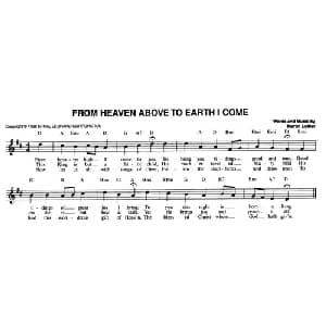 FROM HEAVEN ABOVE TO EARTH I COME_外国歌谱