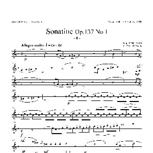 萨克斯谱 | Sonatine Op.137 No 1 四重奏高音萨克斯分谱