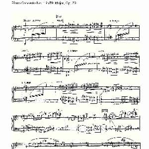 Bb大调第一钢琴协奏曲,Op.23第一乐章第二部 钢琴谱