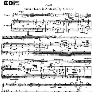 小提琴谱 | Sonata No.9 in A Major Op.5 No.9 小提琴 钢琴伴奏