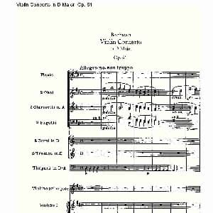 小提琴谱 | D大调小提琴协奏曲 Op.61第一乐章 一