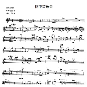 电子琴谱 | 林中音乐会