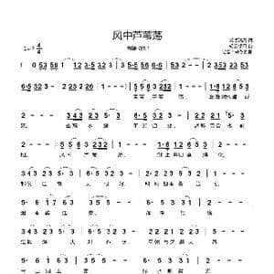 风中芦苇荡_歌曲简谱_词曲:紫潇清风 轻云望月