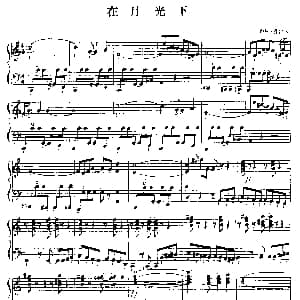 手风琴谱 | 在月光下 雨果 弗雷