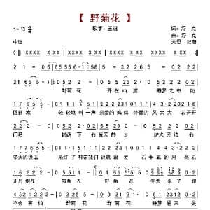 野菊花_歌曲简谱_词曲:浮克 浮克