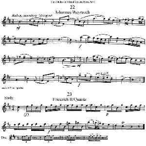 长笛曲谱 | 斯勒新老风格长笛练习重奏曲 第一部分 NO.22 NO.26 Siegfried Thiele S. 斯勒