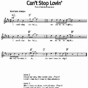 蓝调音乐:Can't Stop Lovin'_外国歌谱