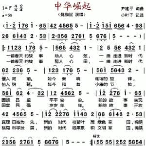 中华崛起 _歌谱投稿_词曲:尹建平 尹建平