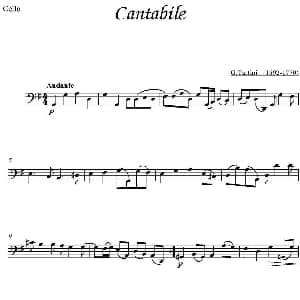 Cantabile 大提琴分谱 G.Tartini
