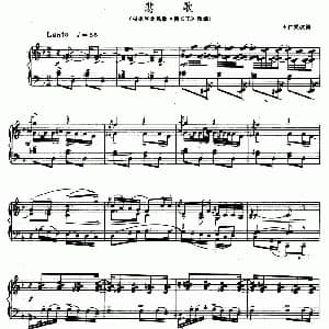 悲歌 钢琴谱 王仁梁