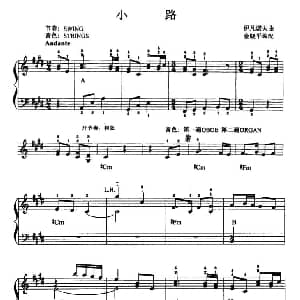 电子琴谱 | 小路 伊凡诺夫曲 金晓平编配 伊凡诺夫曲 金晓平