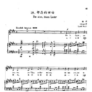 28邪恶的旧曲 德国 _外国歌谱_词曲:海涅 舒曼