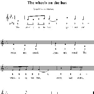 The wheels on the bus_外国歌谱