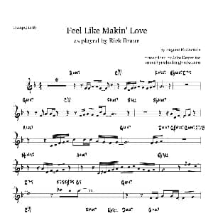 萨克斯谱 | Feel Like Makin Love Trumpet in Bb