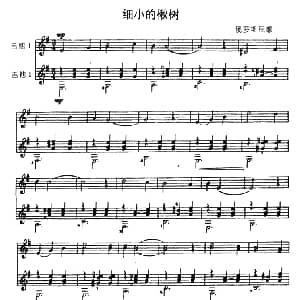 细小的楸树 吉他谱 俄罗斯民歌