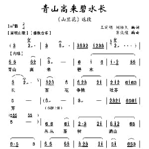 云南花灯 青山高来碧水长 山里花 选段 王定名 周培民 苏庆煌编曲