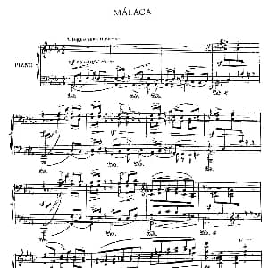 伊贝利亚组曲 MALAGA 钢琴谱 埃赛克 阿尔贝尼兹