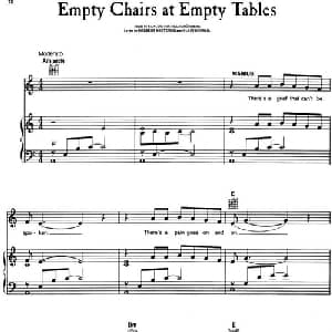 Empty Chairs at Empty Tables _外国歌谱