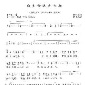 向生命远方飞翔_歌曲简谱_词曲:许娟鹃 楚兴元