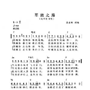 军旅之路_通俗唱法乐谱_词曲:吴东刚 吴东刚