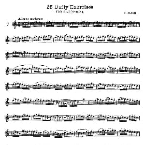 萨克斯谱 | 25 Daily Exercises 之7 H klose