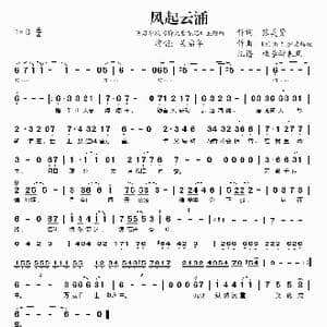 风起云涌_歌谱投稿_词曲:张美贤