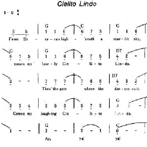 Cielito Lindo 美国 _外国歌谱