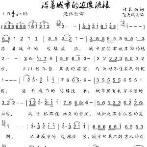 48.沿着城市的边缘流浪_歌曲简谱_词曲:林春雨 蓝天鸽