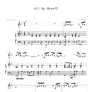 All by Myself 钢琴谱 celine