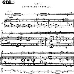 小提琴谱 | Violin Sonata No.4 in A Minor Op.23 小提琴 钢琴伴奏