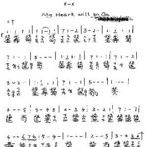 my heart will go on_歌谱投稿