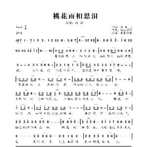桃花雨相思泪_歌曲简谱_词曲:宋亚永 轻云望月