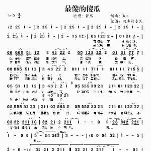 最傻的傻瓜_歌曲简谱_词曲:Xun Xun