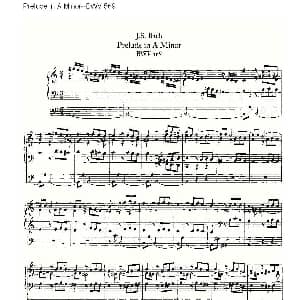 Prelude in A Minor BWV 569 管风琴谱 ohann Sebastian Bach 德 约翰 塞巴斯蒂安 巴赫