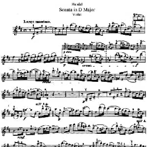 小提琴谱 | Sonata No.4 in D Major 亨德尔