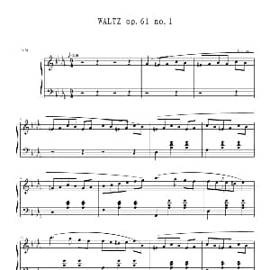 WALTZ op.61 no.1 钢琴谱 肖邦 chopin