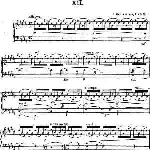 拉赫玛尼诺夫 钢琴前奏曲23 升G小调 Op.32 No.12 钢琴谱 拉赫玛尼诺夫