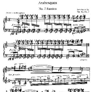 Arabesques Op.42 钢琴谱 里奥 奥恩斯坦 Leo Ornstein