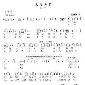 太行山歌_歌谱投稿_词曲:尚泽新 陈志昂