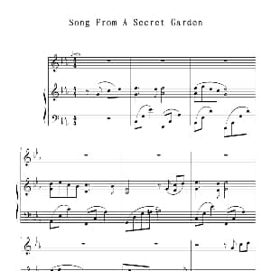 Song From A Secret Garden 钢琴谱