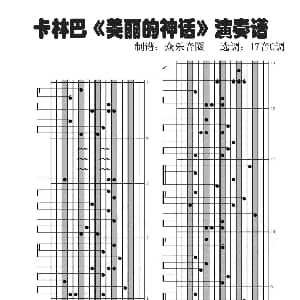 美丽的神话 拇指琴卡林巴琴演奏谱 王中言 崔浚荣