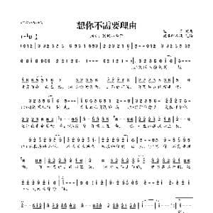 想你不需要理由_歌曲简谱_词曲:孟彦 孟彦