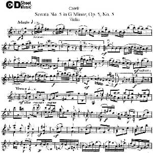 小提琴谱 | Sonata No.5 in G MinorOp.5 No.5