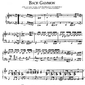 Bach Gammon 钢琴谱