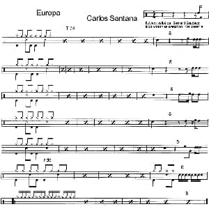 Santana Europa 爵士鼓谱