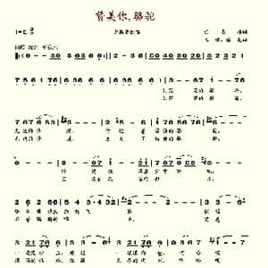 赞美你,骆驼_歌谱投稿