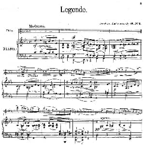 长笛曲谱 | Legende Op.55 No.5 长笛 钢琴伴奏 丹麦 安德森